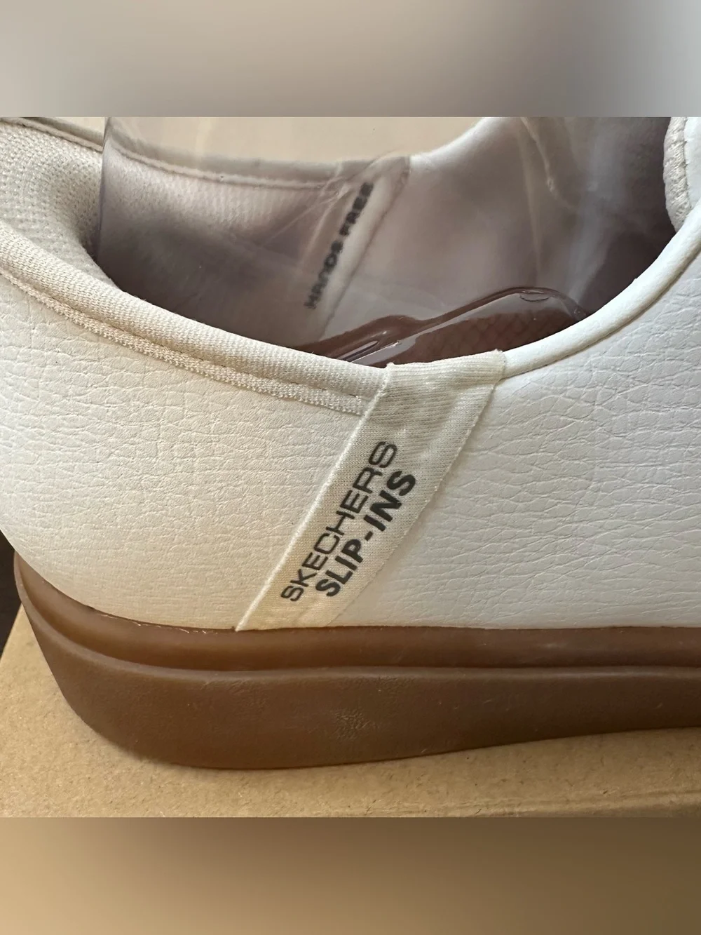 SKECHERS Eden LX Strando Hands-Free Slip-ins Lace-Up Sneakers White 8.5 Wide